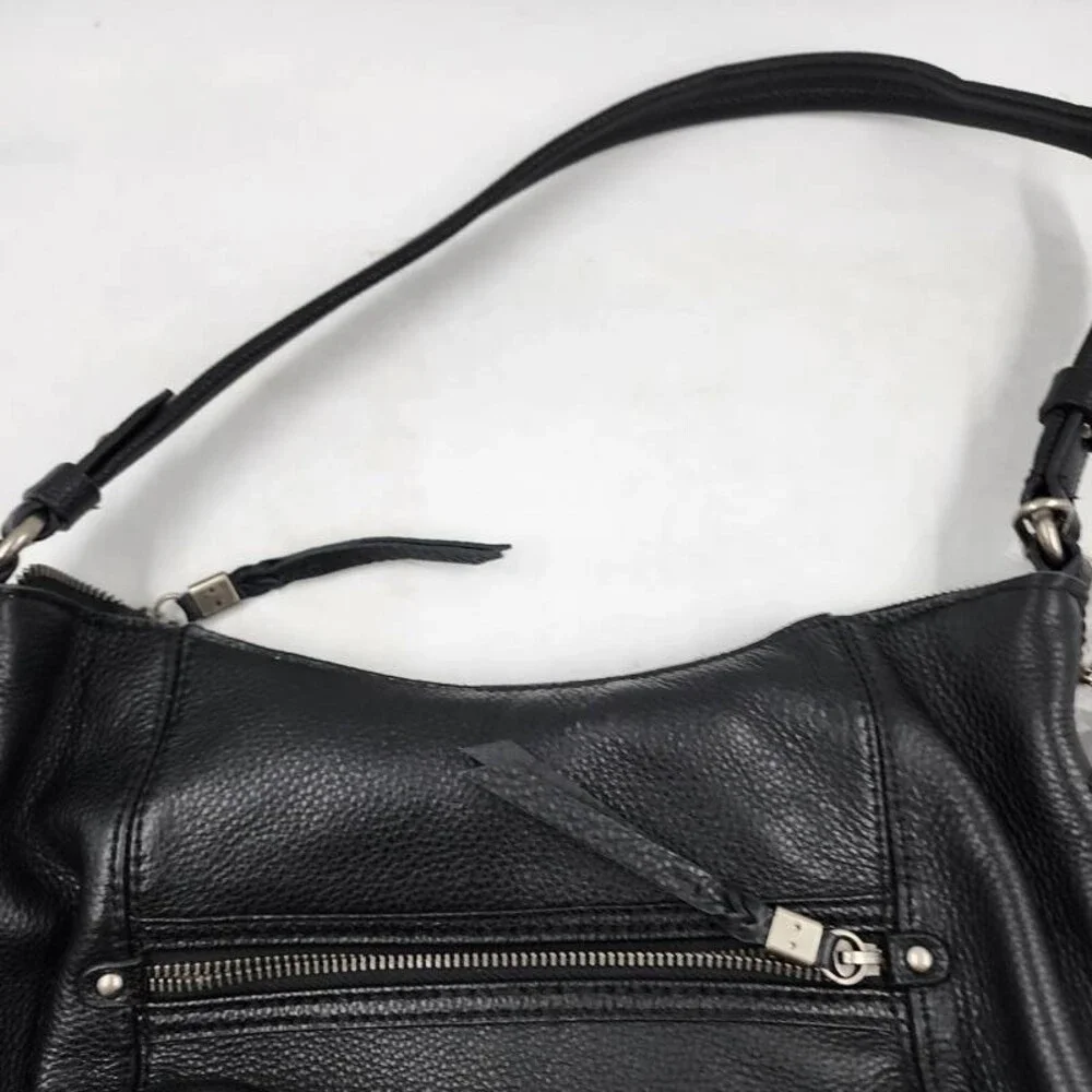 The Sak Sequoia Cow Hide Leather Hobo Bag Women's OS Black Detachable Keychain - Picture 11 of 15